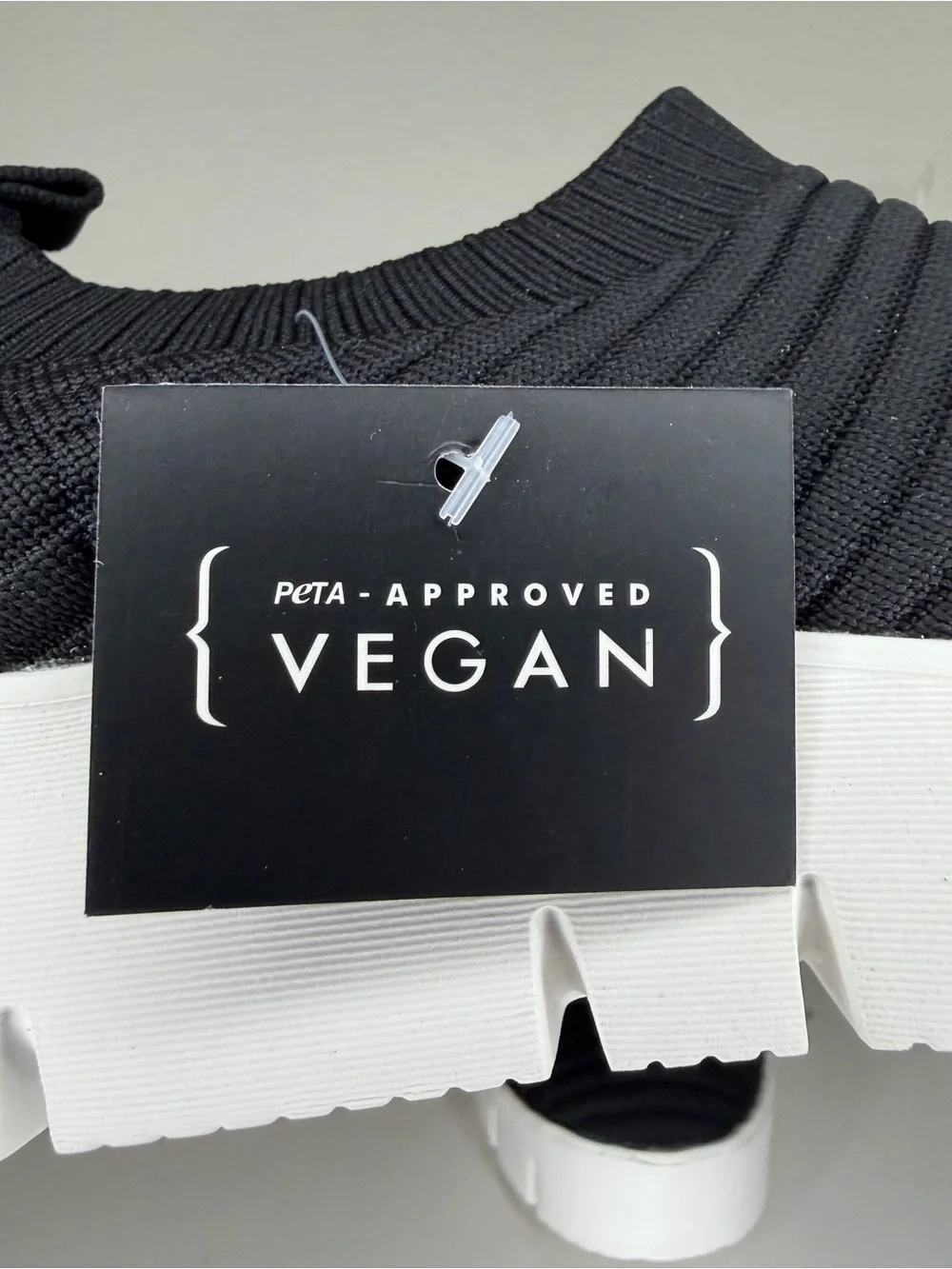 bernie mev. Black Knit Slip-On Espadrilles with White Platform Sole